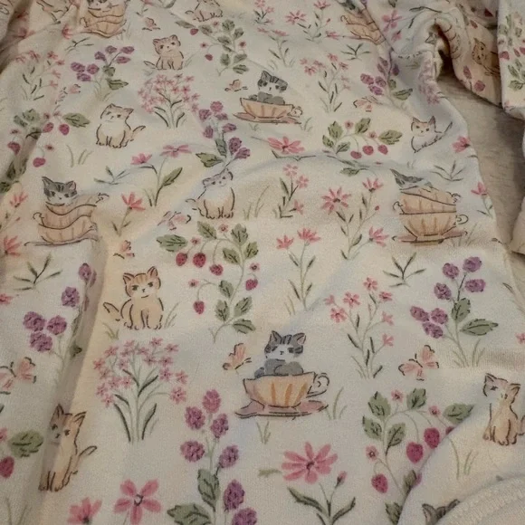 Jamie Kay Mauve Knit Baby Overalls with Moons Garden Bodysuit and Bow - Picture 3 of 6